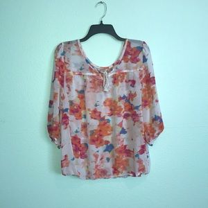Arizona Watercolor Sheer Blouse